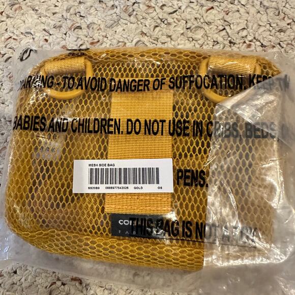Supreme Cordura Mesh Shoulder Belt Bag Gold Yellow Fanny Pack Small Logo SS20 - Picture 7 of 9